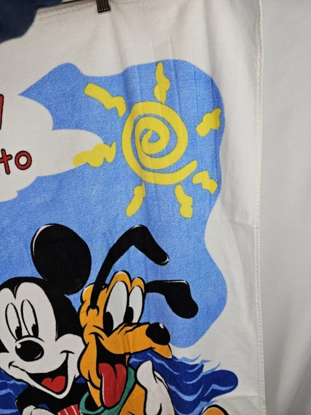 Disney Franco Vintage Beach Towel Mickey & Pluto Beach Pals 50 x 26